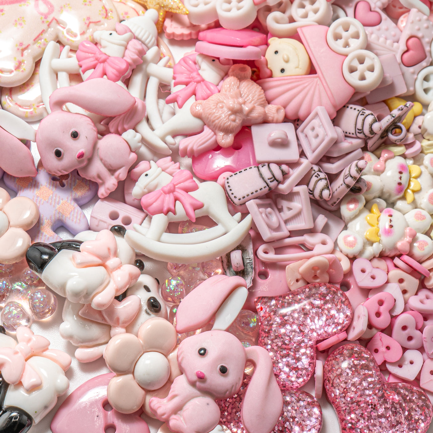 Baby Girl Themed 12-Pack Craft Embellishment Assortment, 100 Pieces