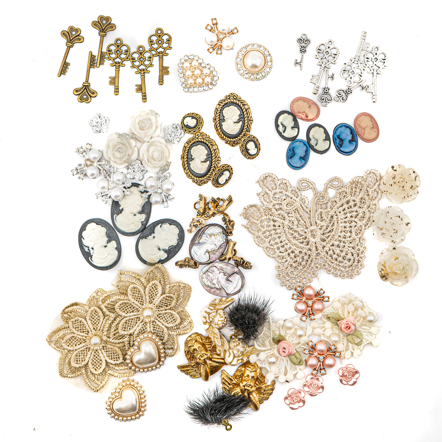 12 Pack Victorian Embellishment Bundle – 50 Pieces