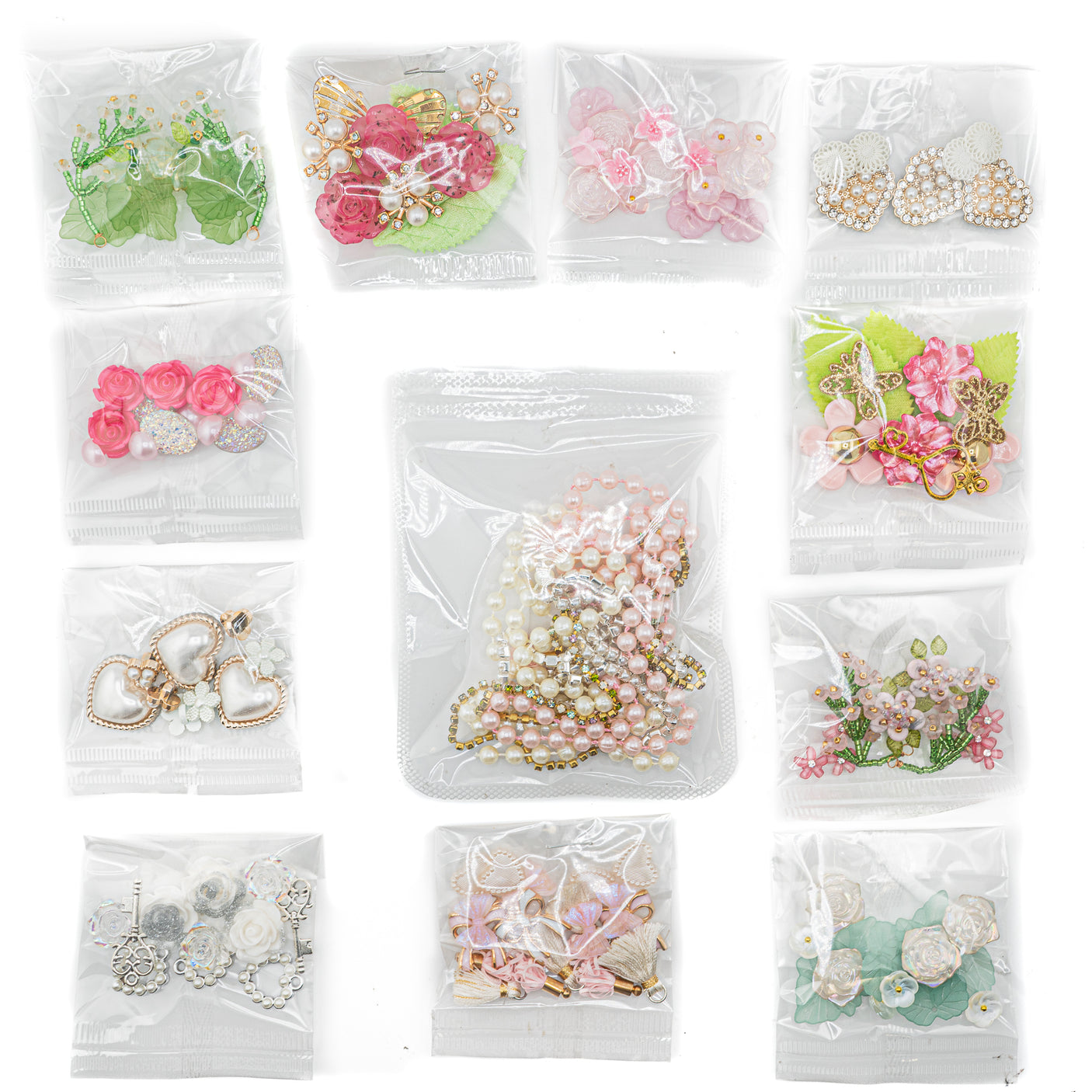 12 Pack Shabby Chic Embellishment Bundle – 50 Pieces