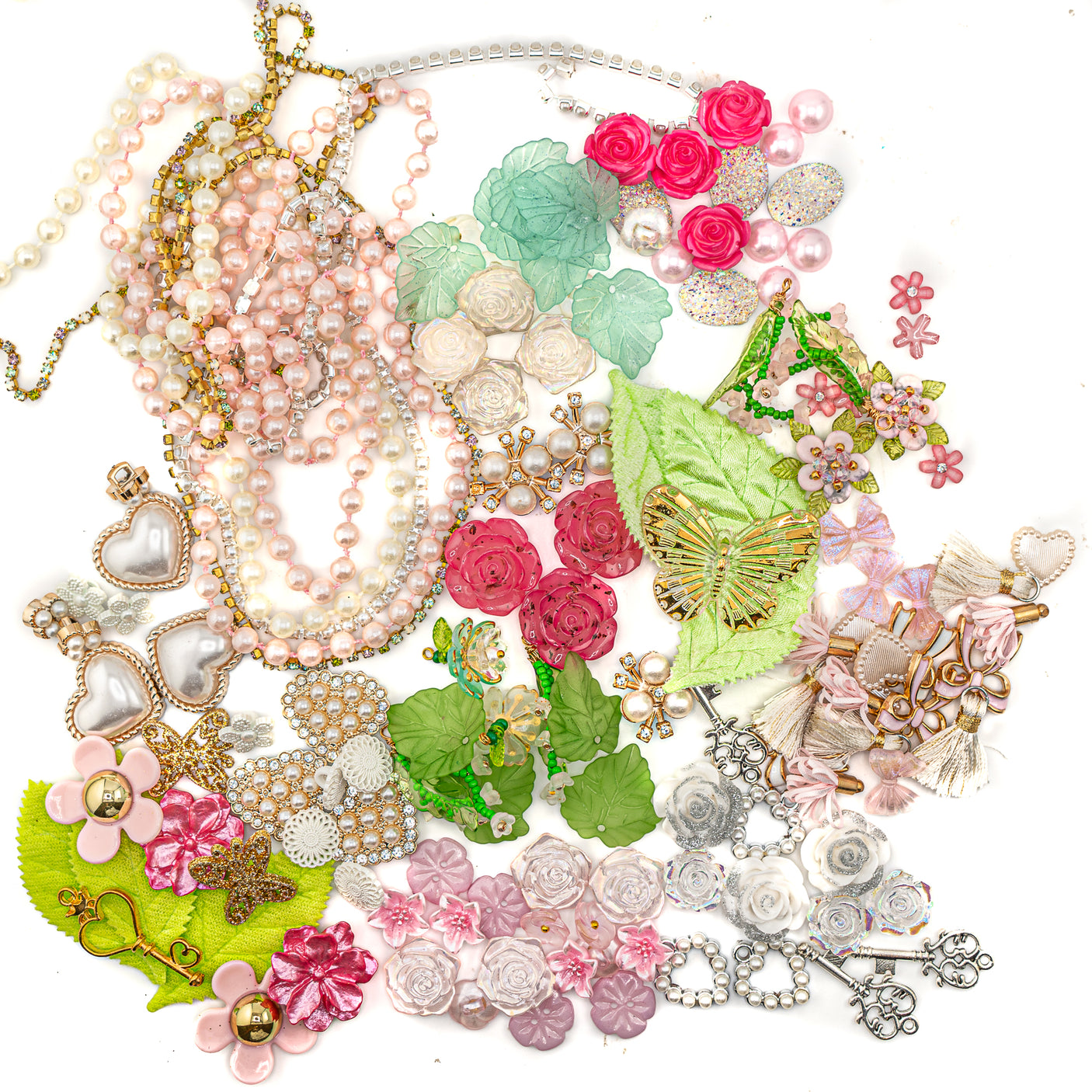 12 Pack Shabby Chic Embellishment Bundle – 50 Pieces