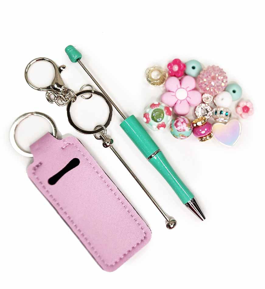Bloom & Blush Beadable Pen & Keychain Kit