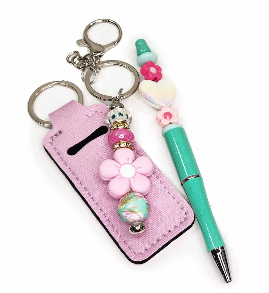Bloom & Blush Beadable Pen & Keychain Kit