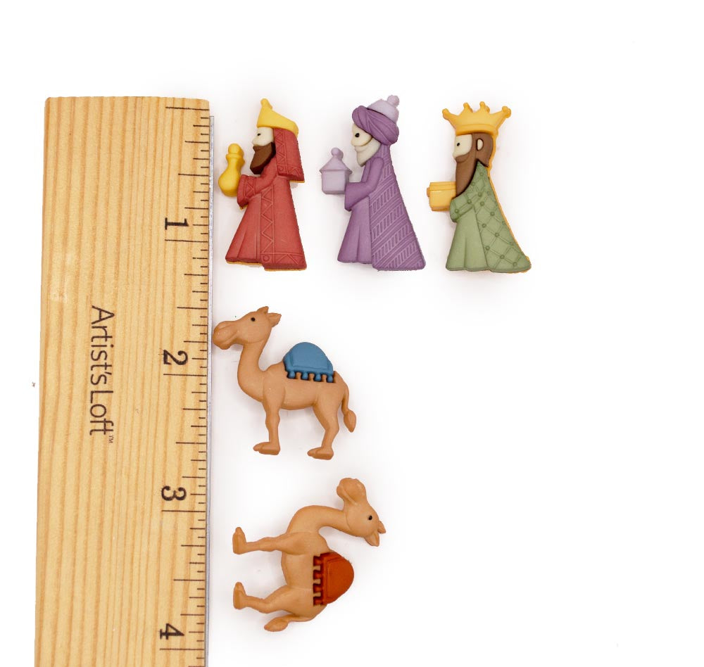 We Three Kings Religious Nativity Christmas Themed Buttons