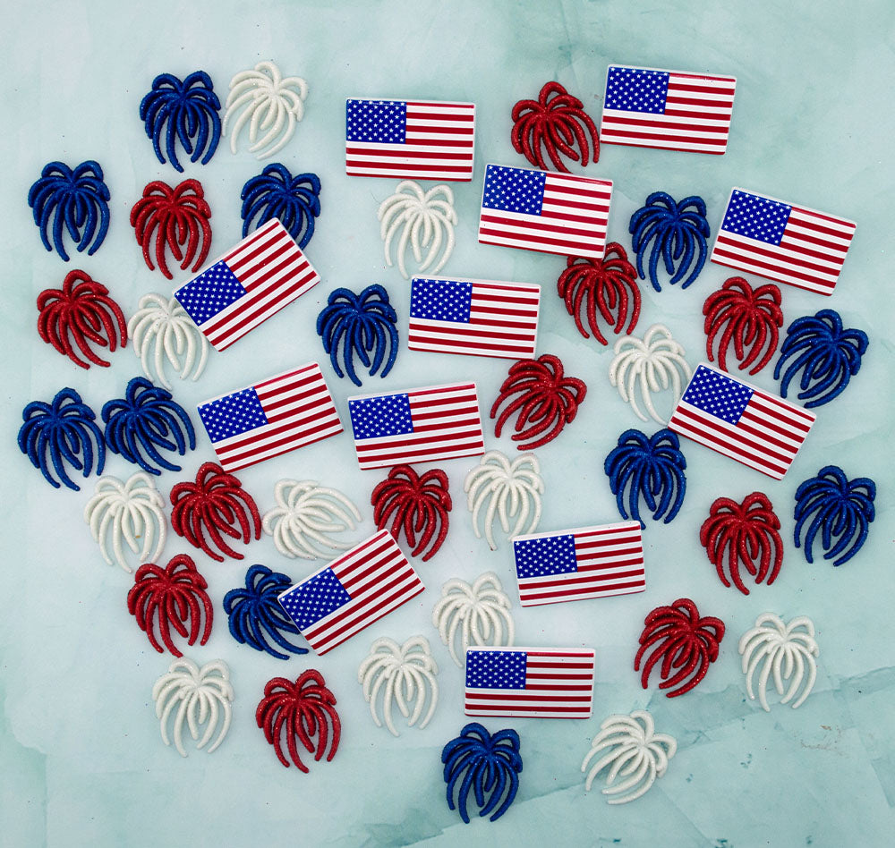American Flag and Fireworks 48 Piece Assortment