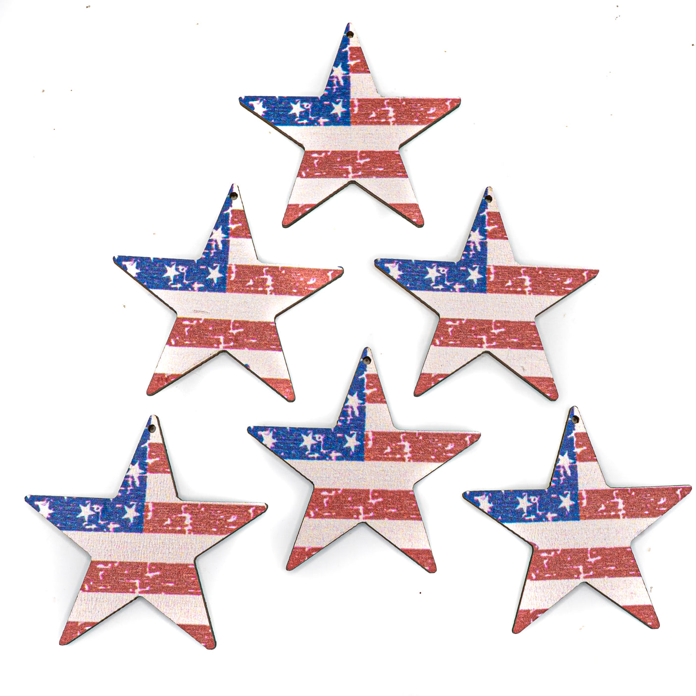 American Flag Aspen Wood Stars