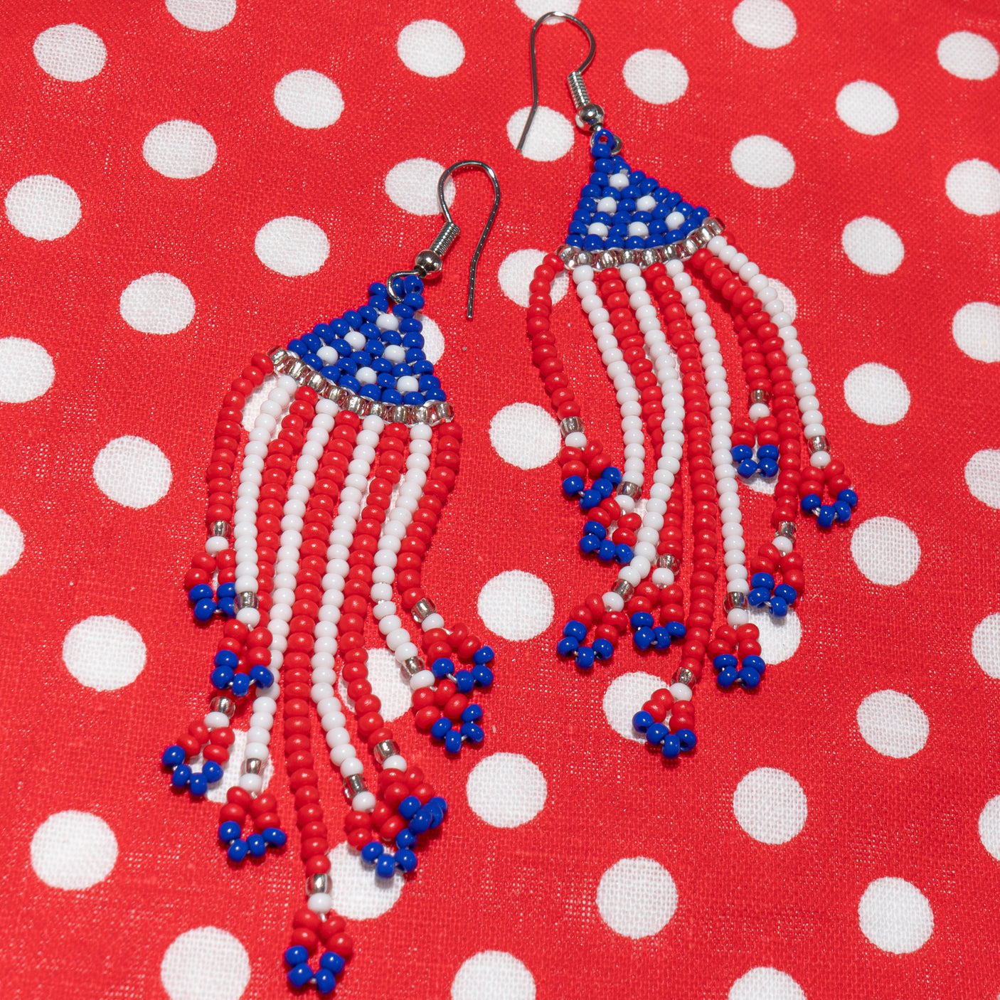 Liberty Fan Beaded Earrings