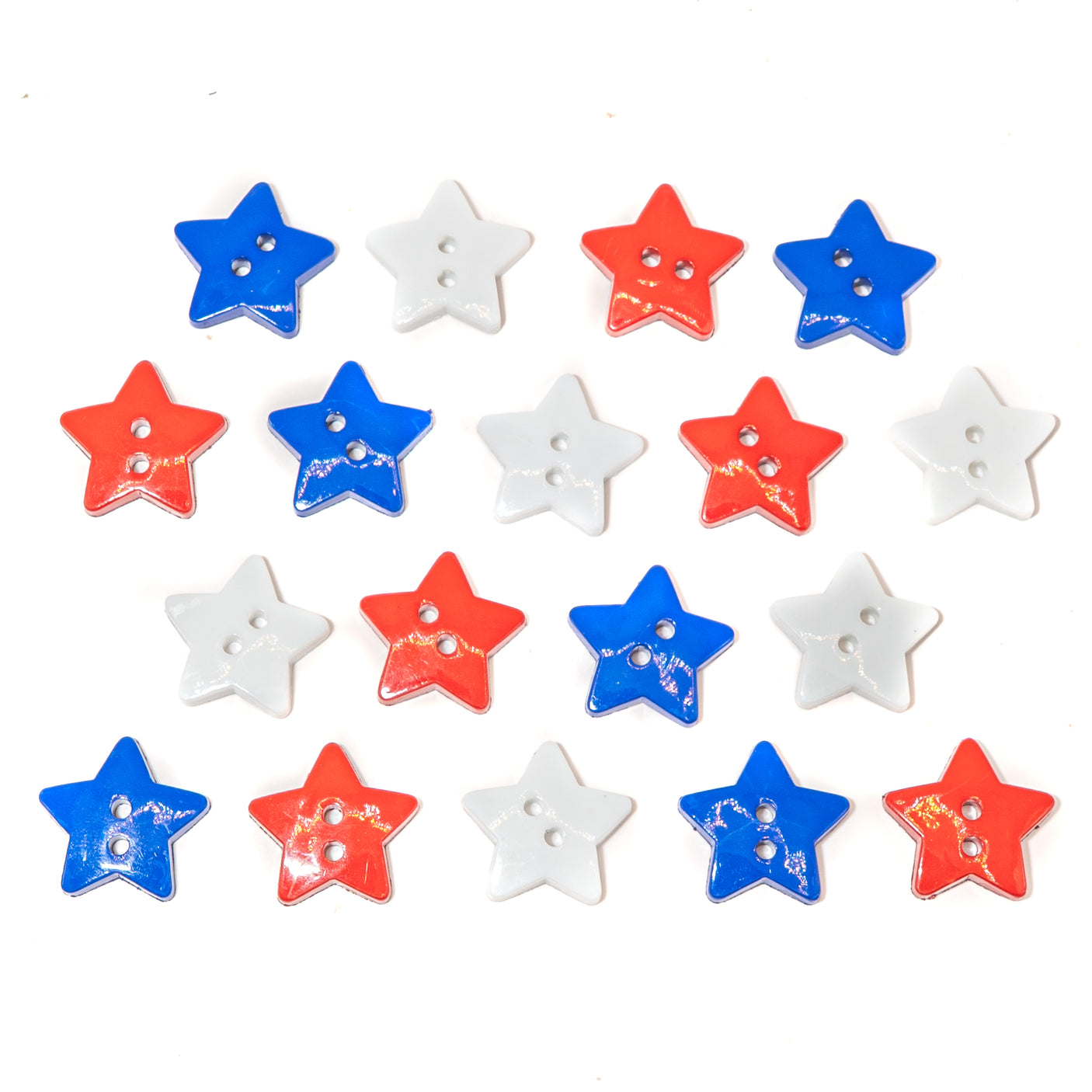 Patriotic Sew-Through Star Button Pack