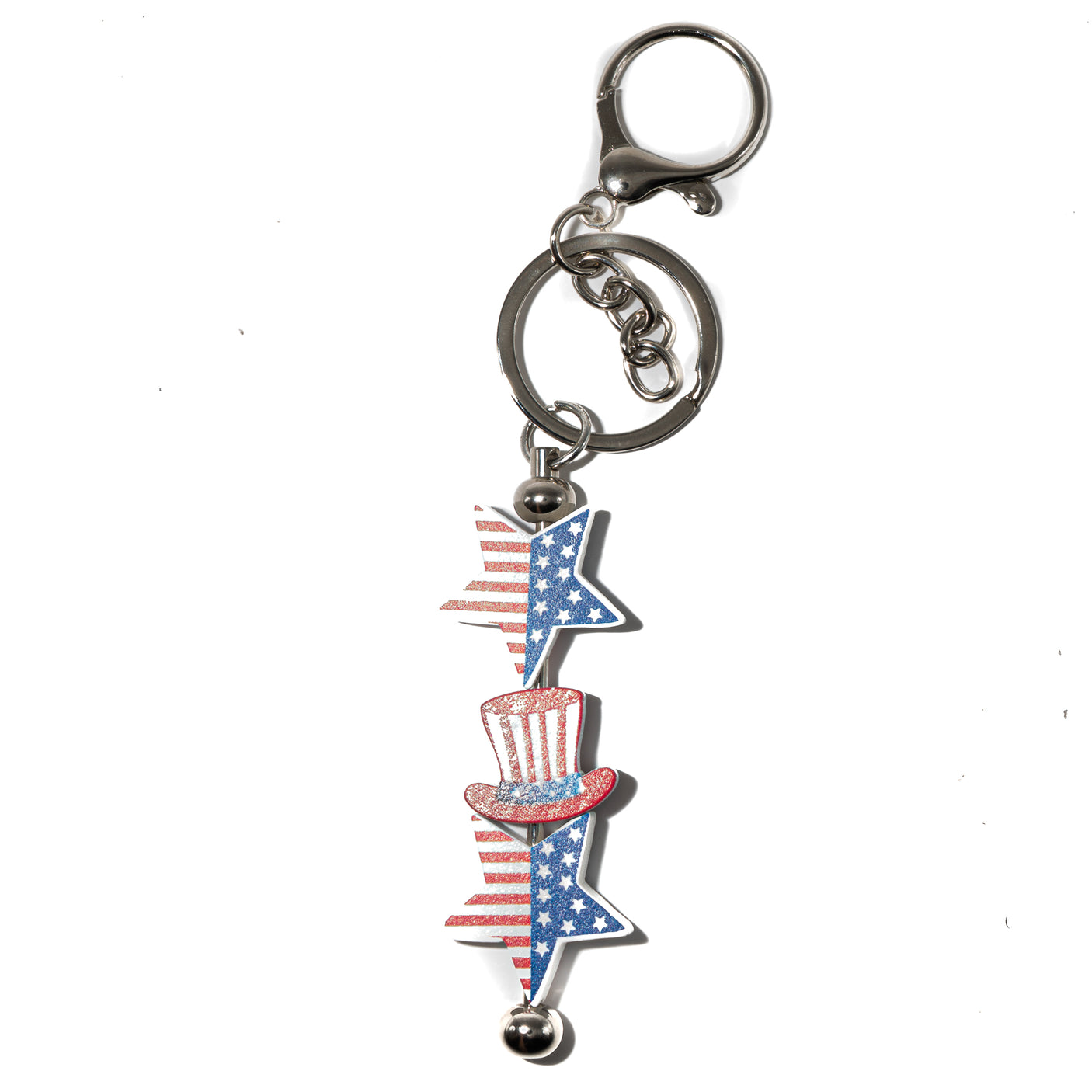 Americana Wood Bead Keychain Kit