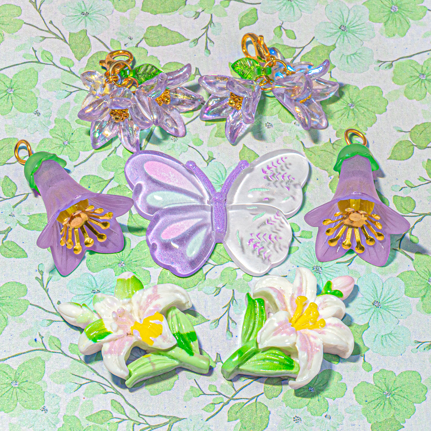 Big Buds Lilac Floral Craft Embellishments