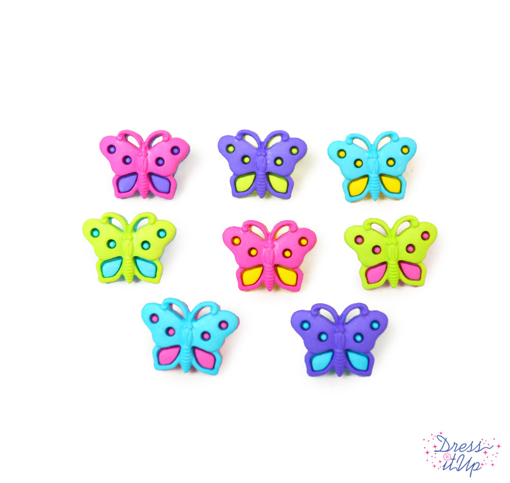 Bright color butterflies add to spring and garden themed crafts