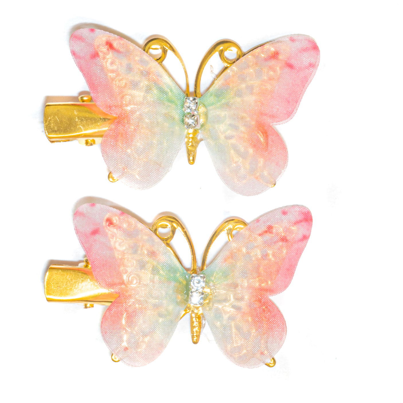 Chiffon Butterfly Hair Clip Pairs