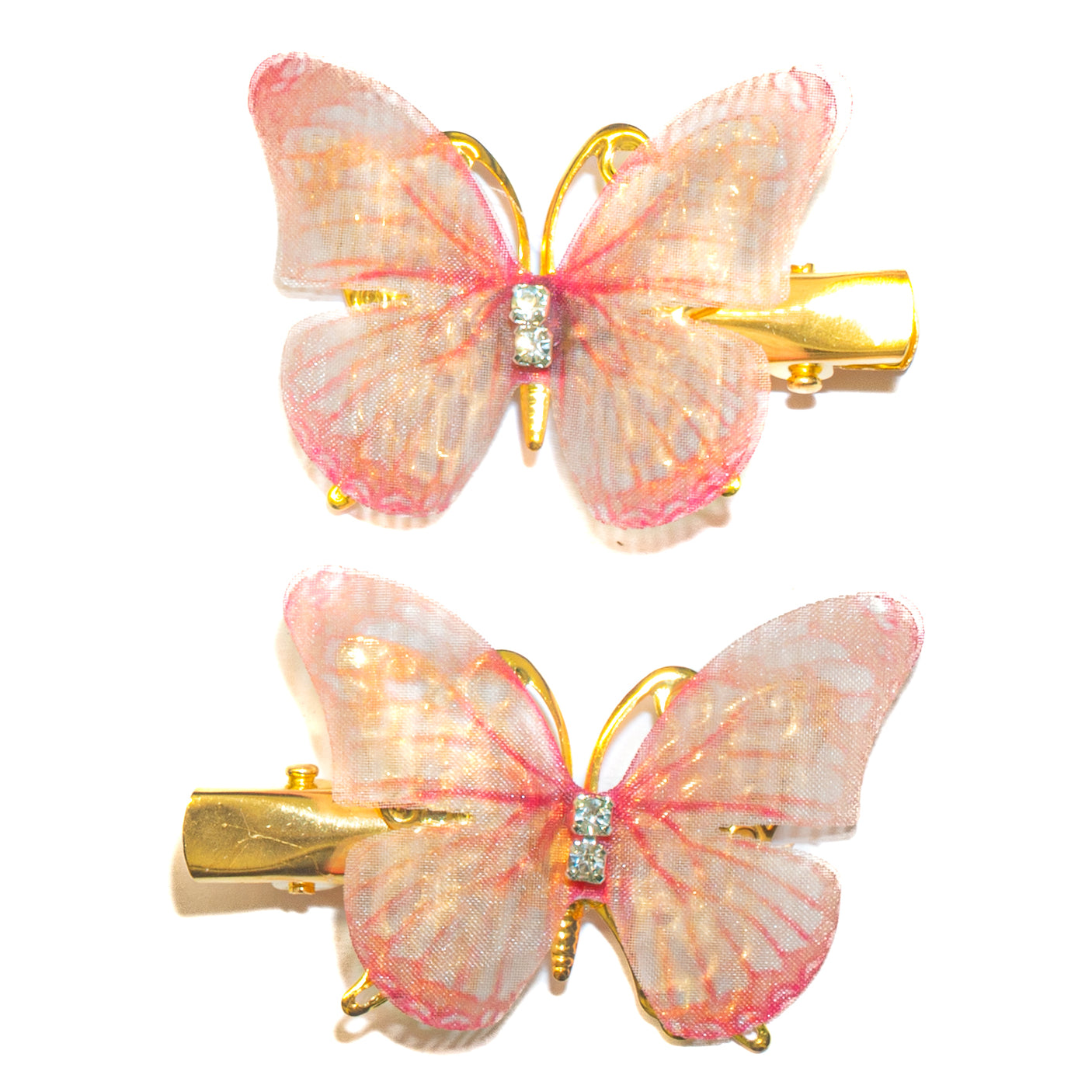 Chiffon Butterfly Hair Clip Pairs