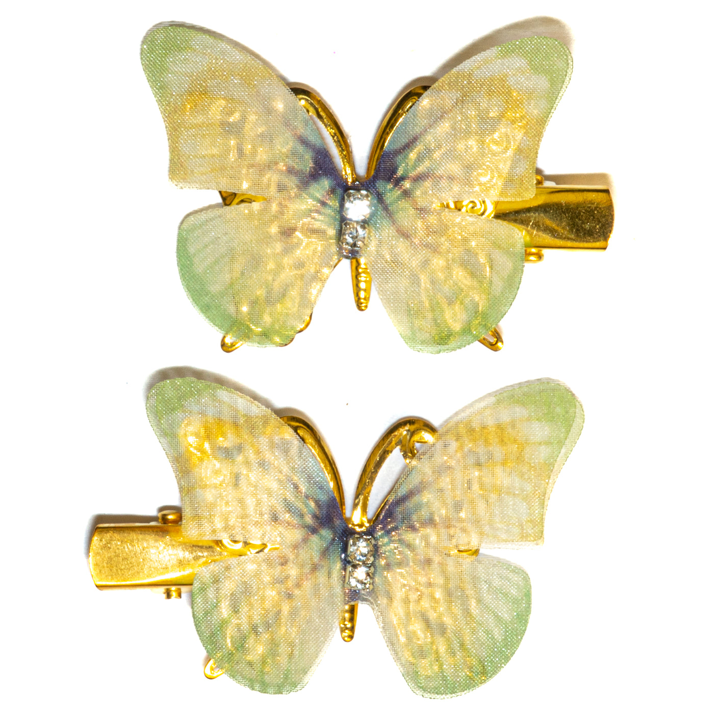 Chiffon Butterfly Hair Clip Pairs
