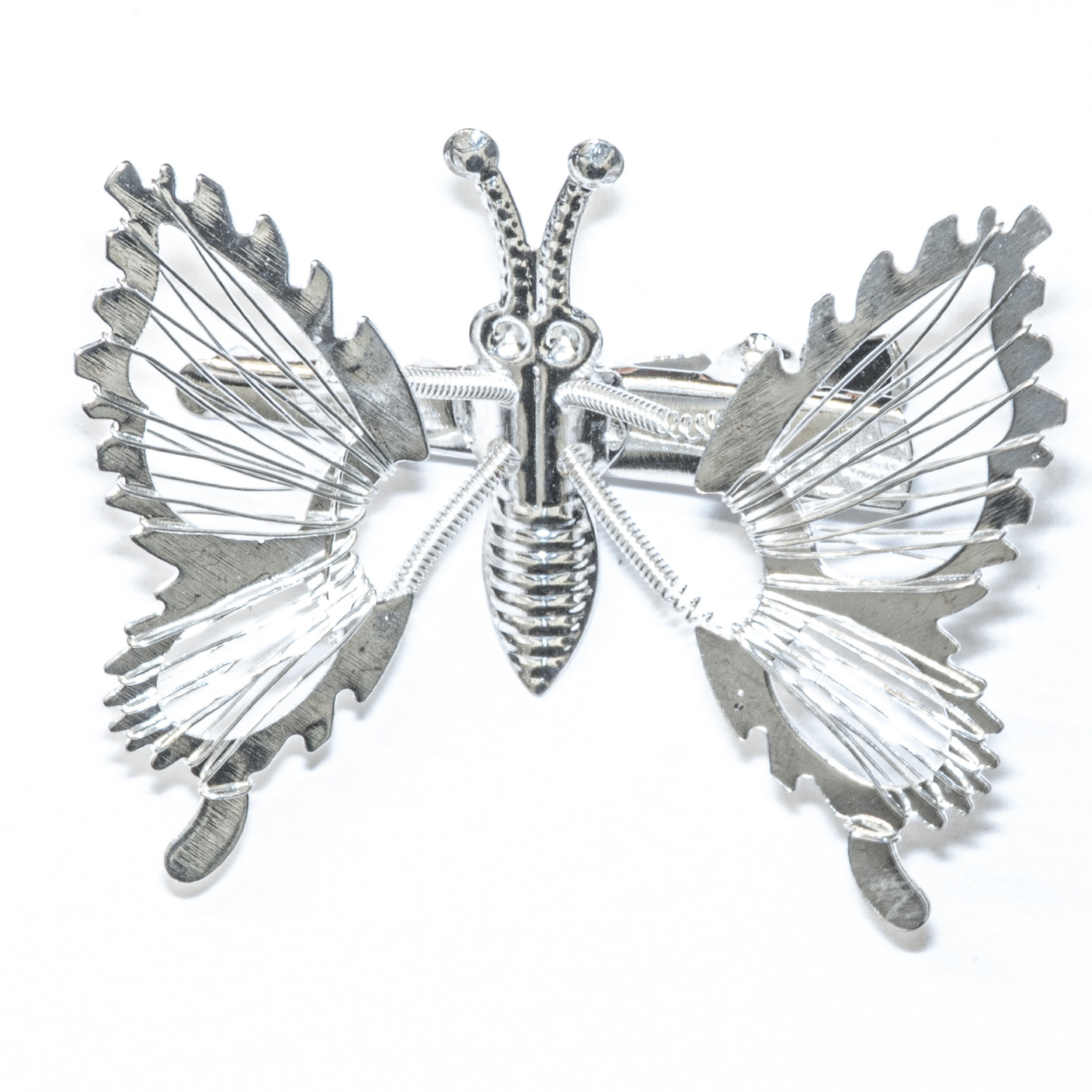Metal Silver Butterfly Hair Clip