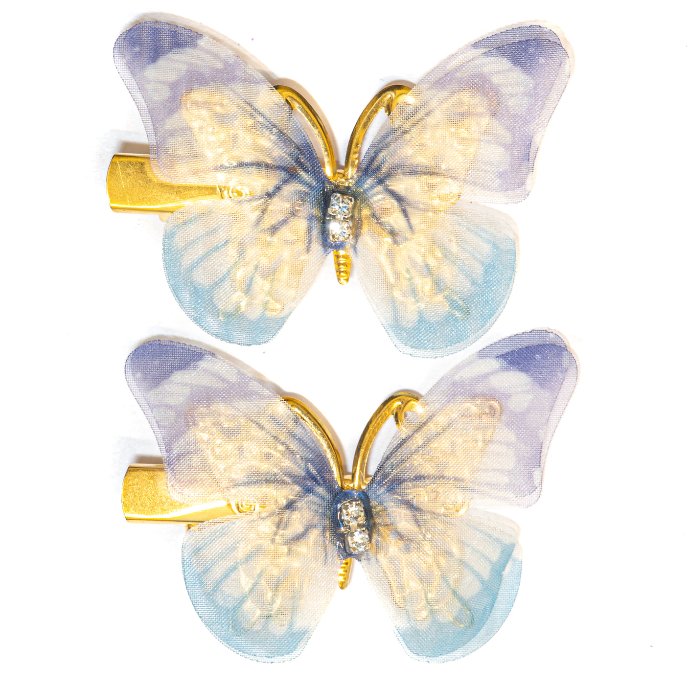 Chiffon Butterfly Hair Clip Pairs