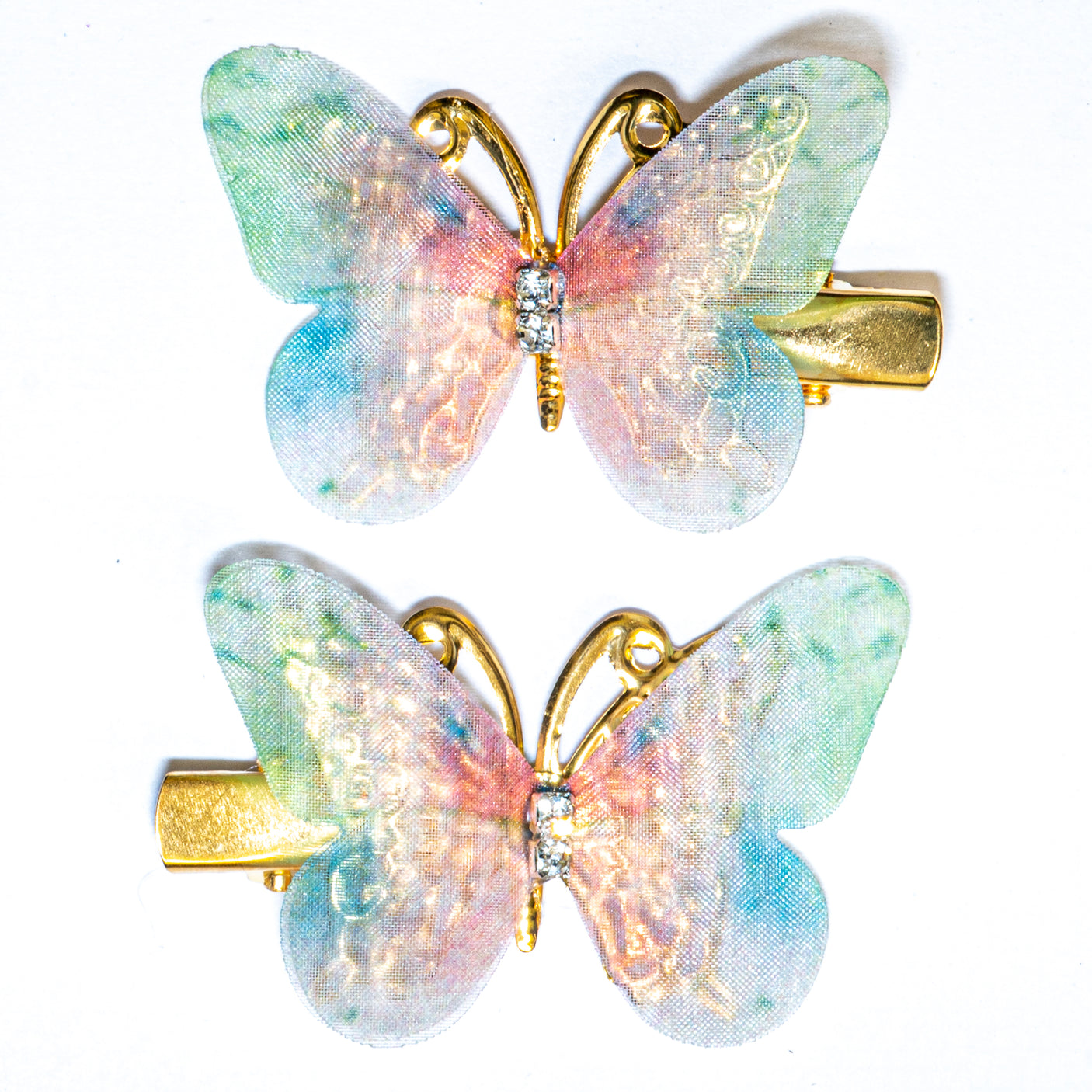 Chiffon Butterfly Hair Clip Pairs