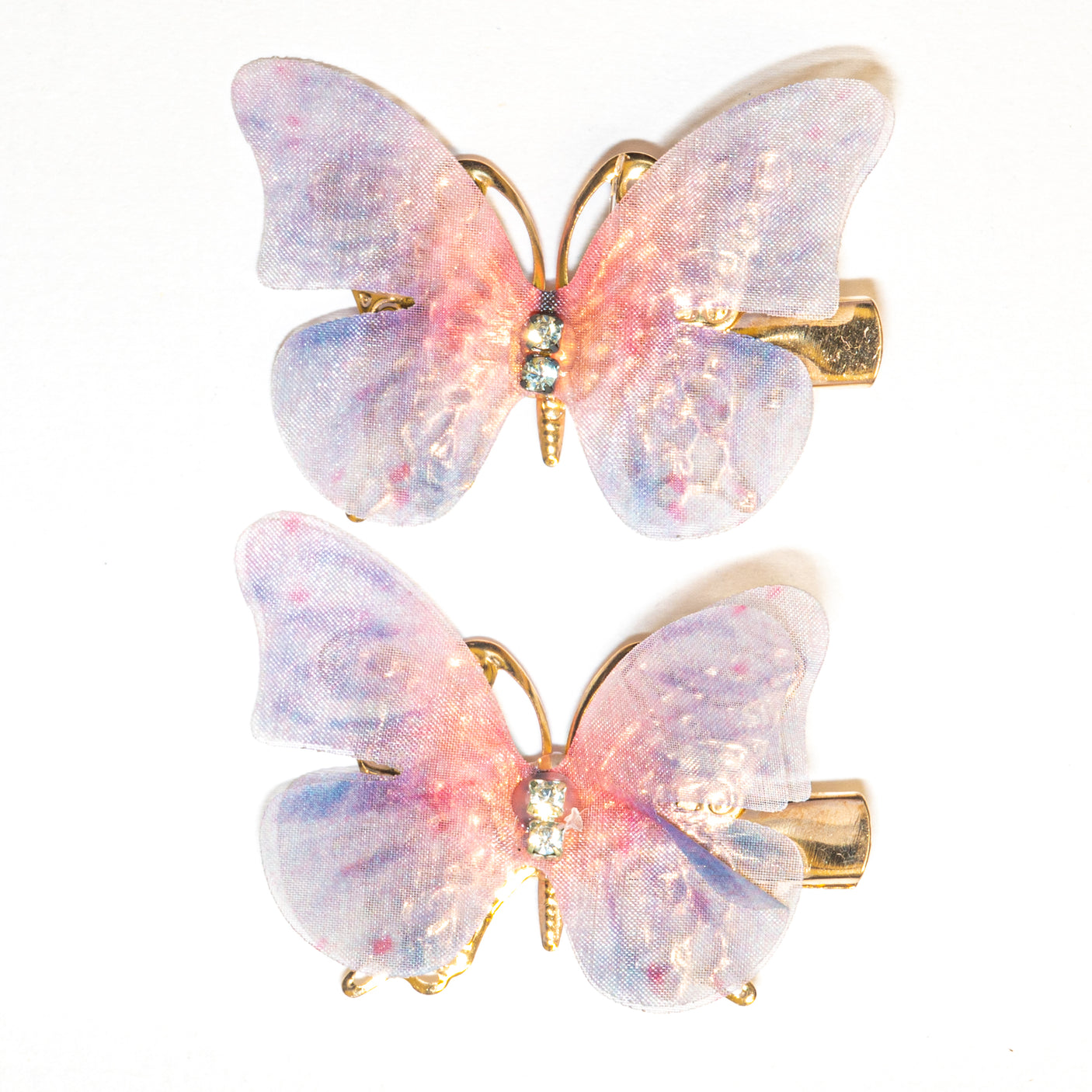 Chiffon Butterfly Hair Clip Pairs