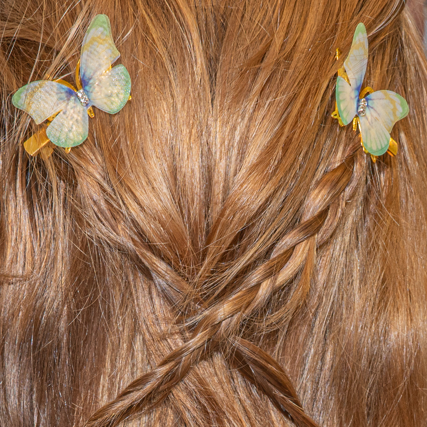 Chiffon Butterfly Hair Clip Pairs