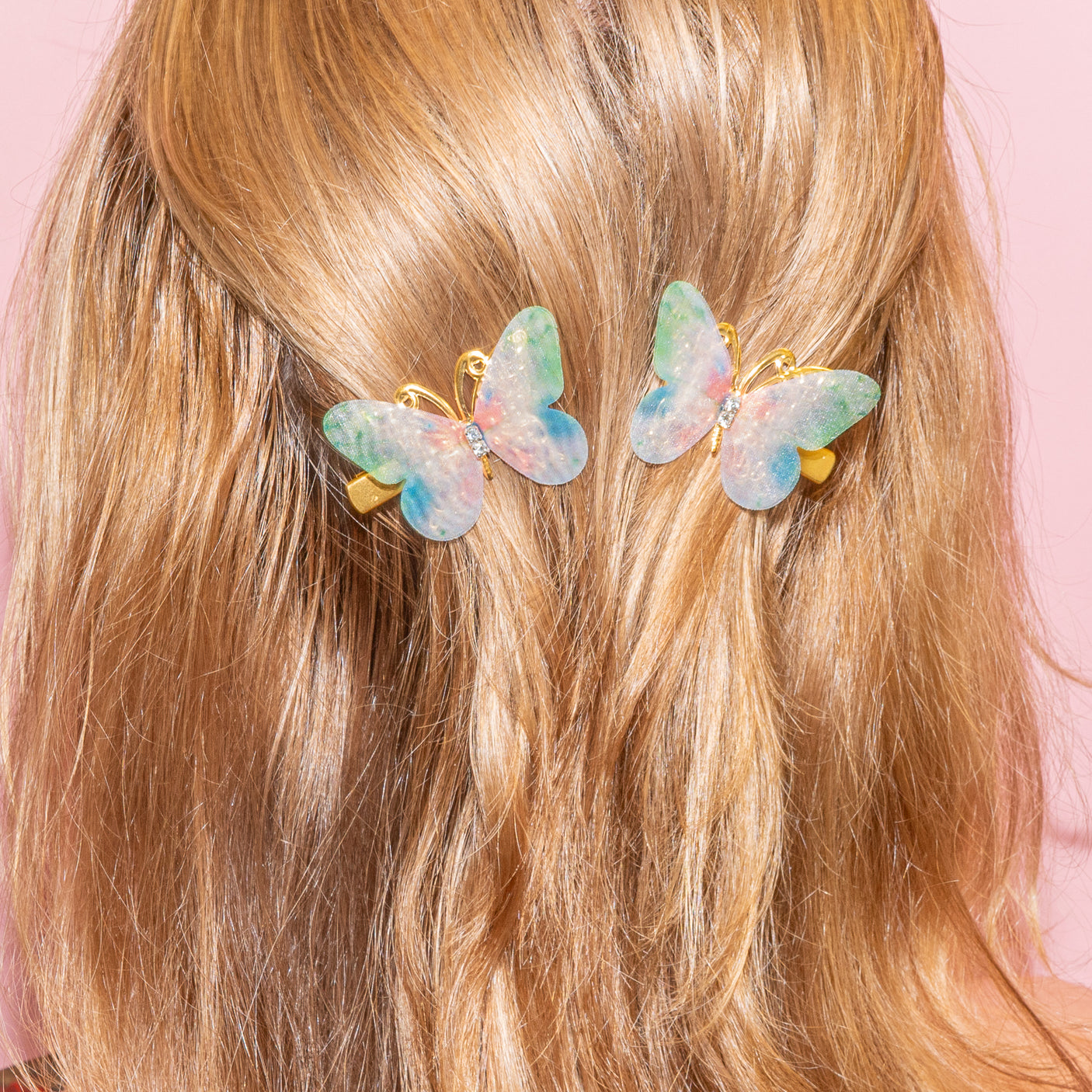 Chiffon Butterfly Hair Clip Pairs