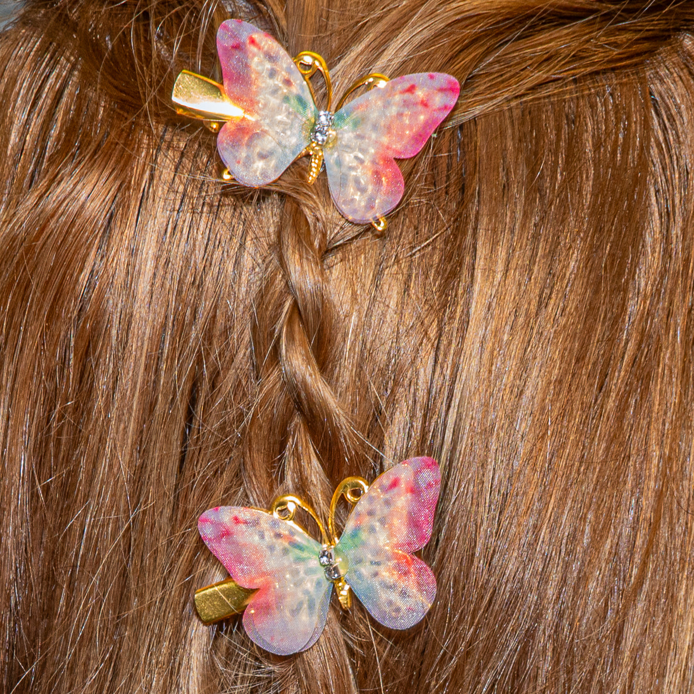 Chiffon Butterfly Hair Clip Pairs