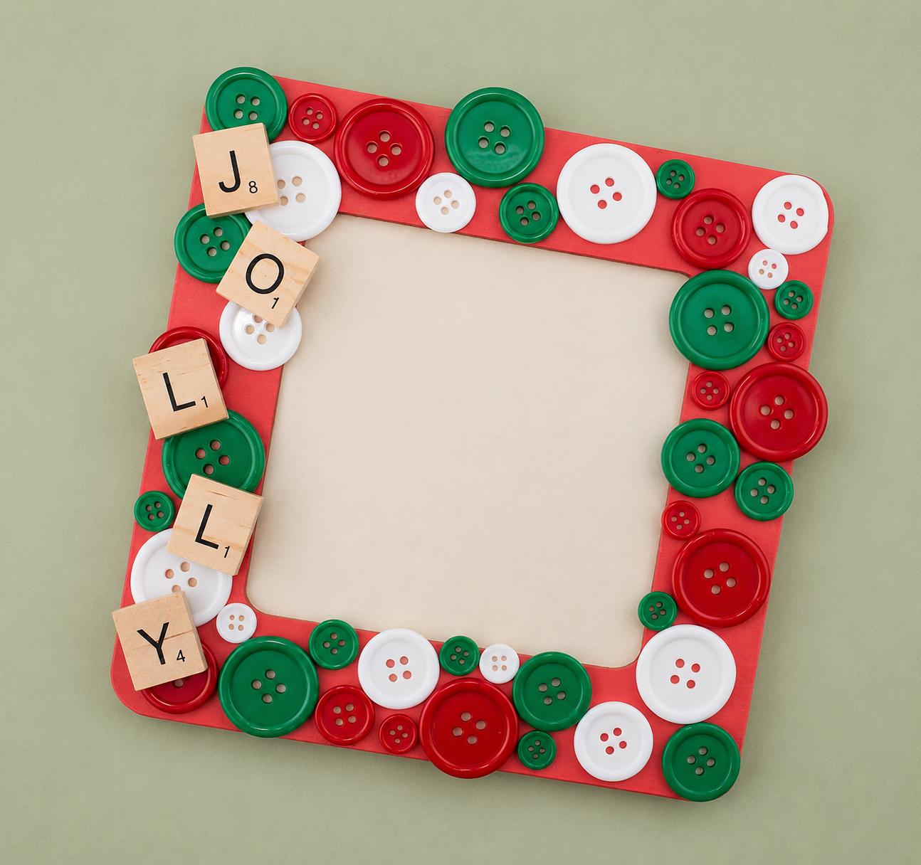 Christmas Button Frame DIY Assortment