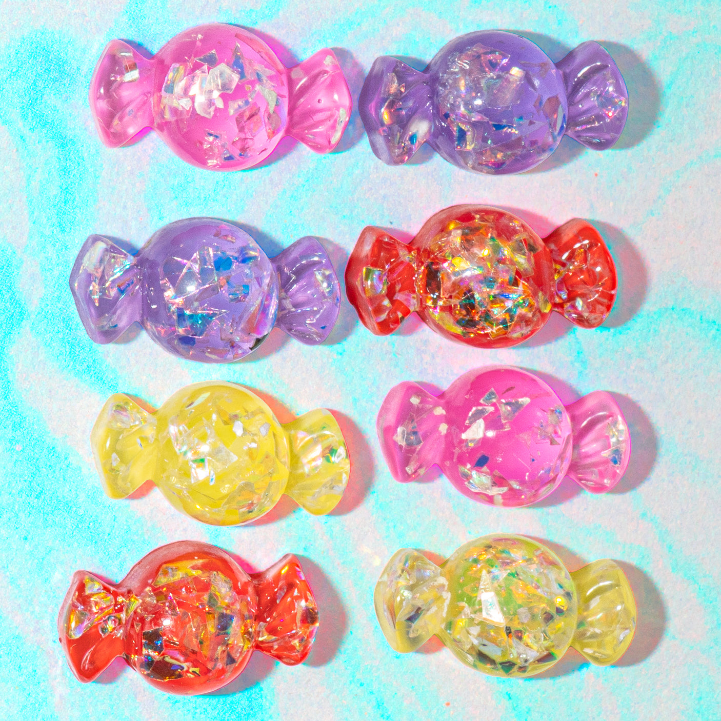 Faux Candy Buttons Multi Color Shapes