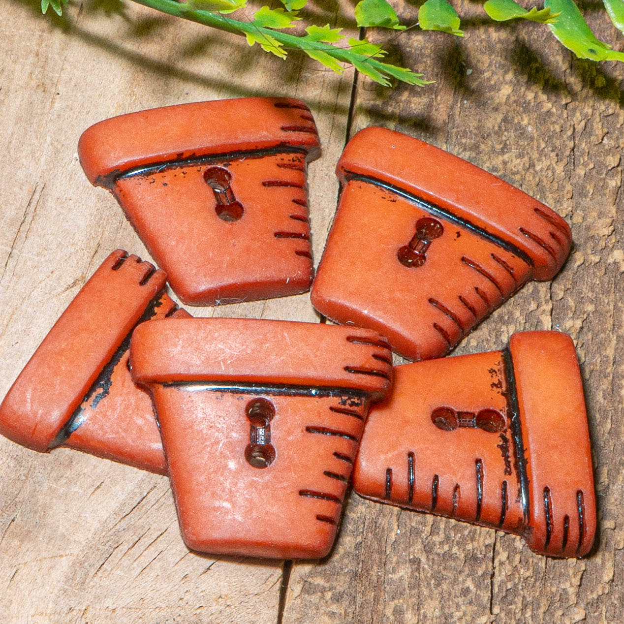 Sew Thru Flower Pot Buttons