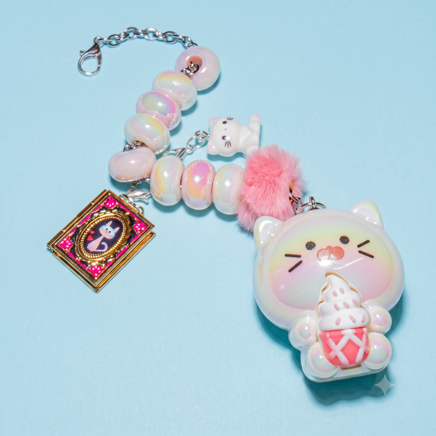 DIY Charm Kit in White Cat