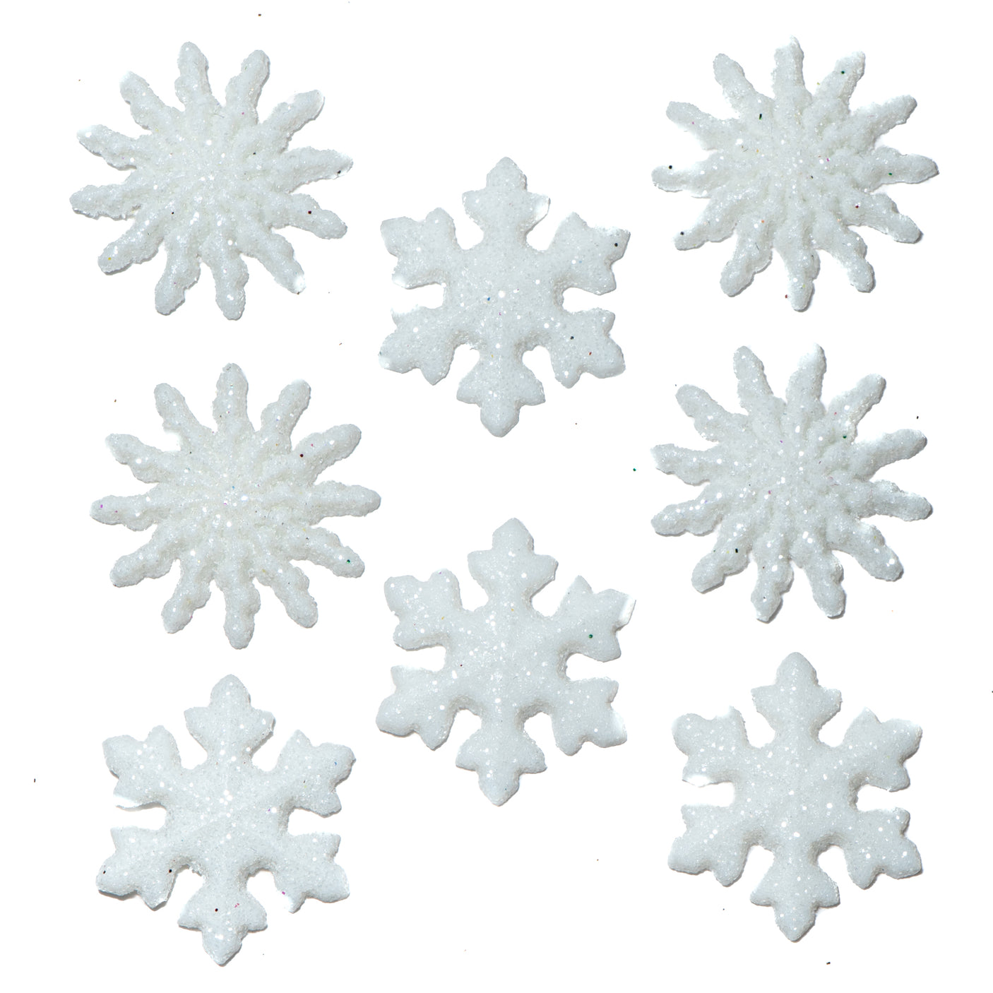 Copos de nieve brillantes