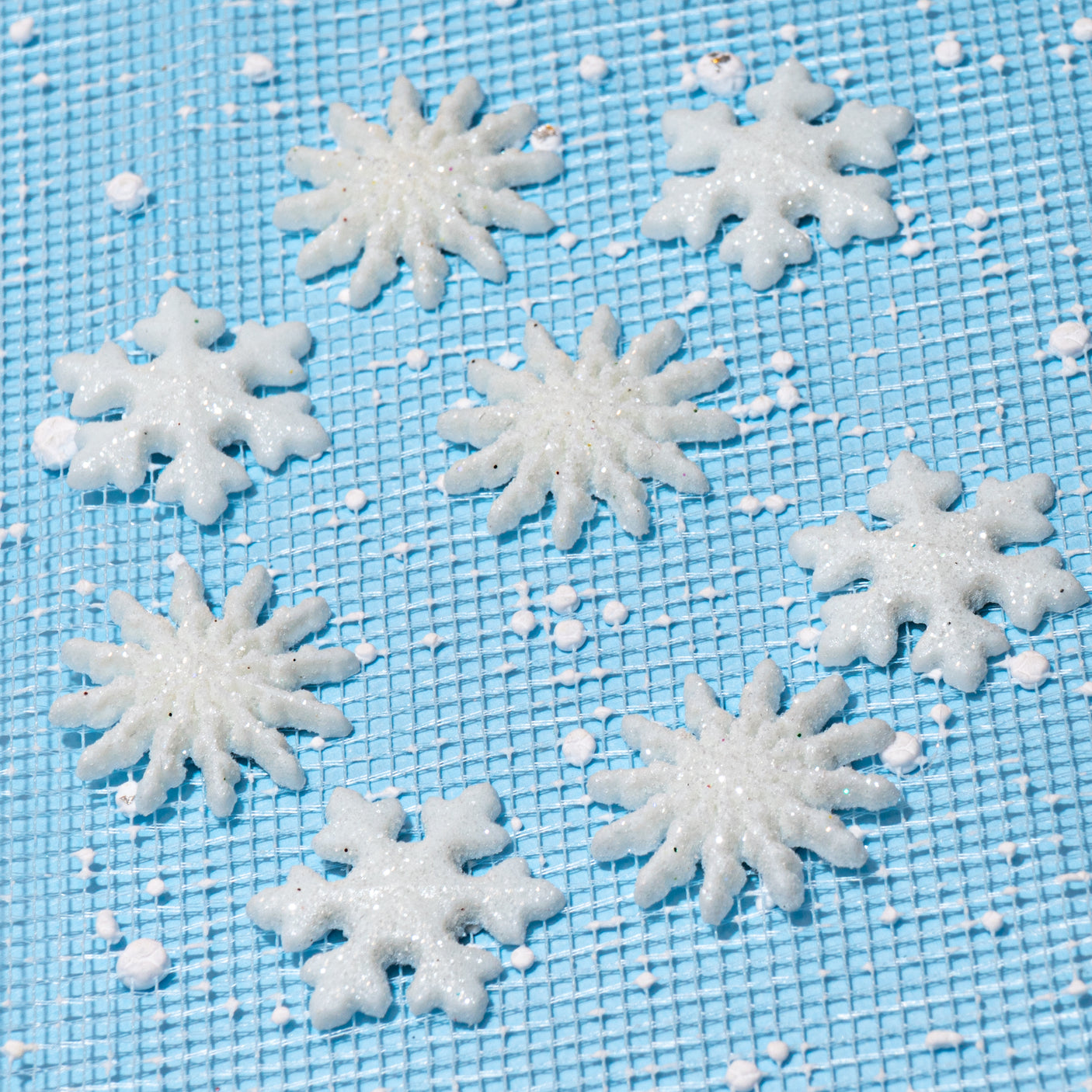 Copos de nieve brillantes