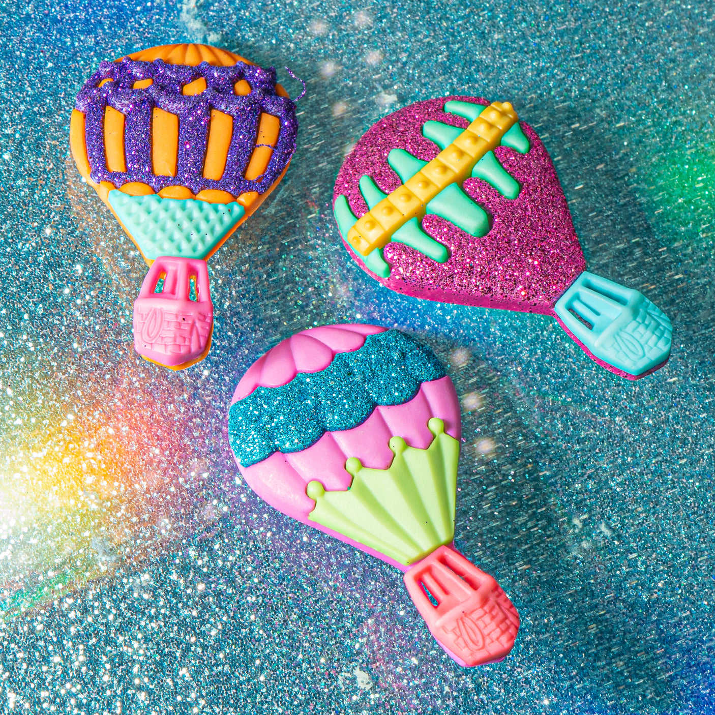 Hot Air Balloons Multi Color Buttons
