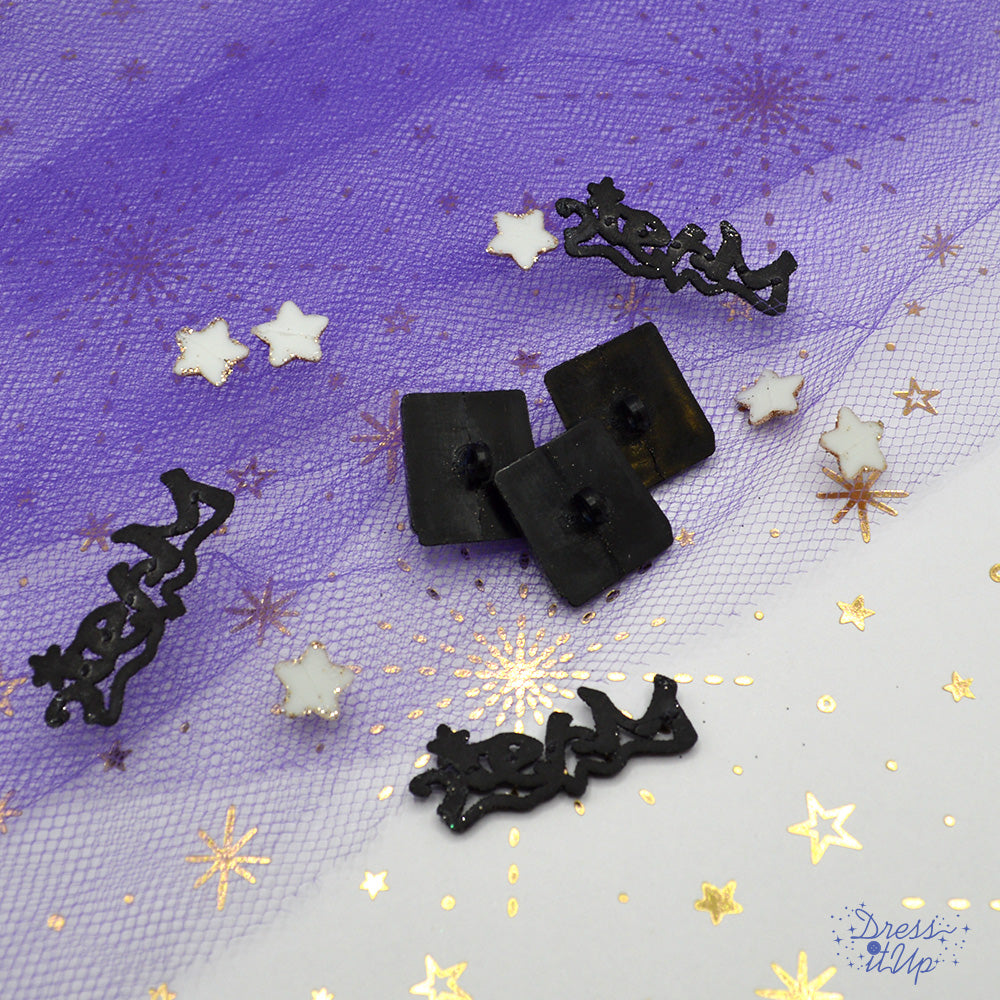 I Put A Spell On You Magic Witchy Flat Back Shank Buttons