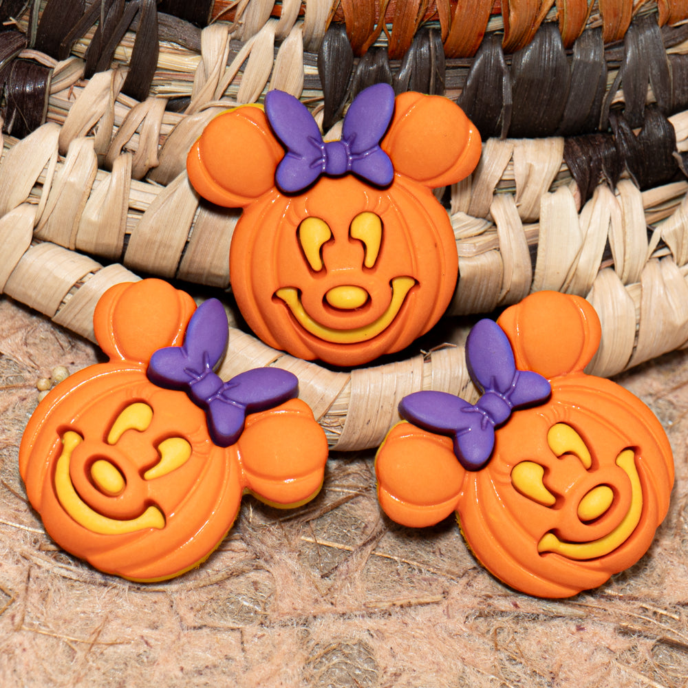 Minnie Pumpkin Button Singles Disney Halloween