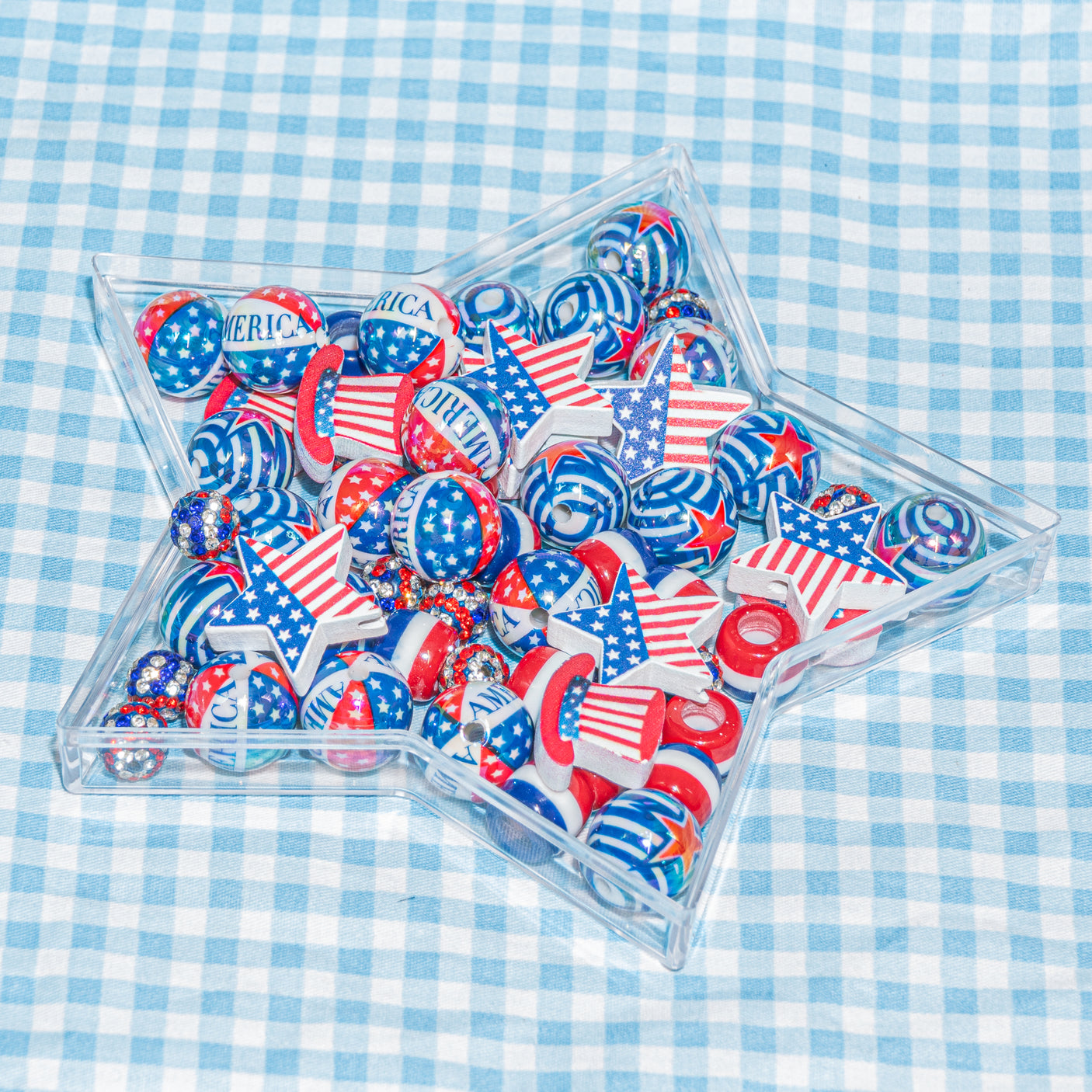 Stars & Stripes Patriotic Bead Mix