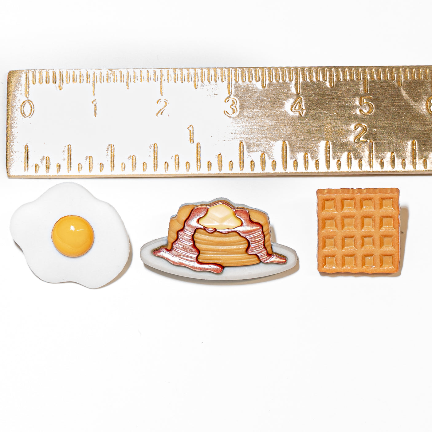 Over Easy Breakfast Food Themed Buttons