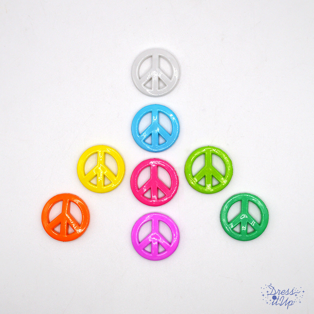 Peace Multi Color Groovy Sign Buttons