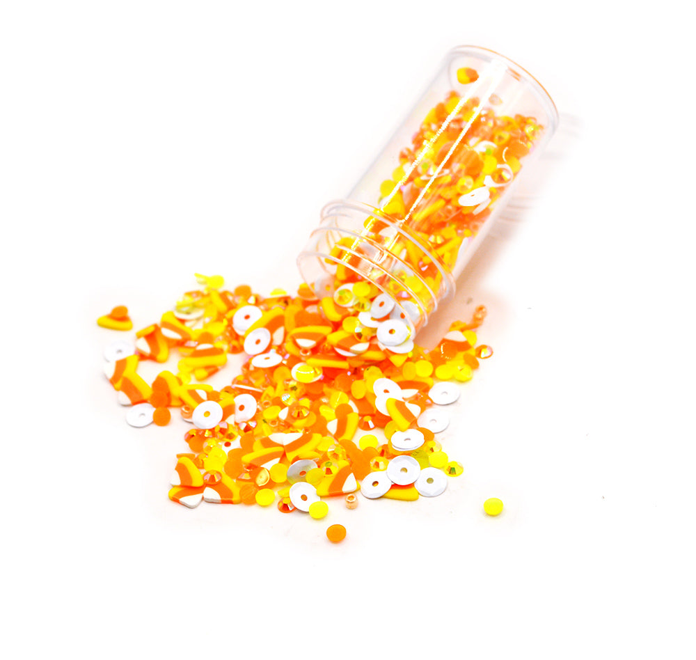 Sequin Shaker Embellishment Mix In Candy Corn Party