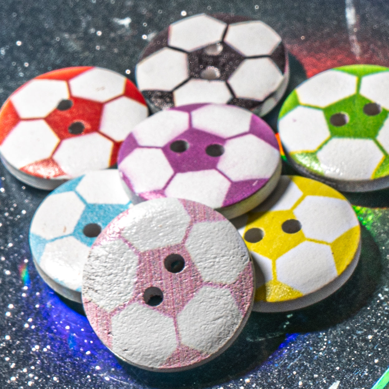 Sew Thru Soccer Ball Buttons