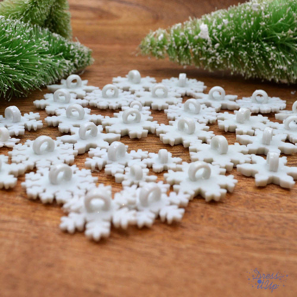 Snowflake Super Value Pack, 50pcs Sewing Shank Embellishments