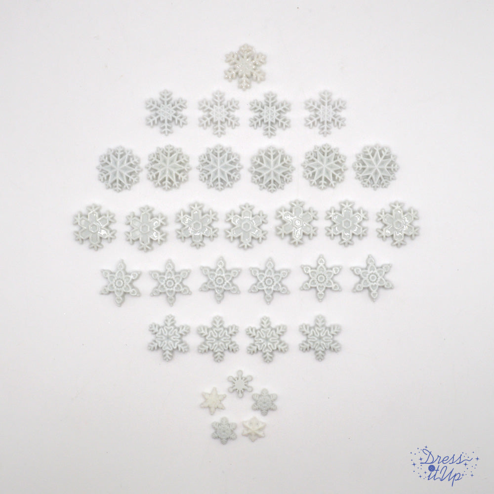 Snowflake Super Value Pack, 50pcs Sewing Shank Embellishments