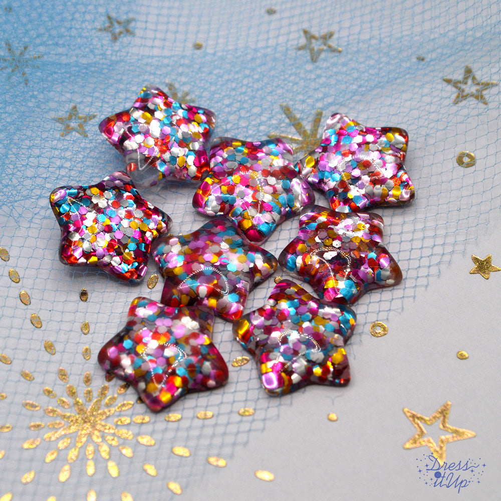 Starbrites Shimmery Party Celebrate Confetti Filled Stars Embellishments