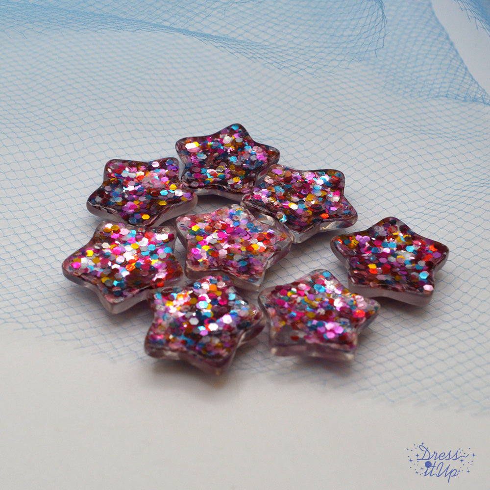 Starbrites Shimmery Party Celebrate Confetti Filled Stars Embellishments