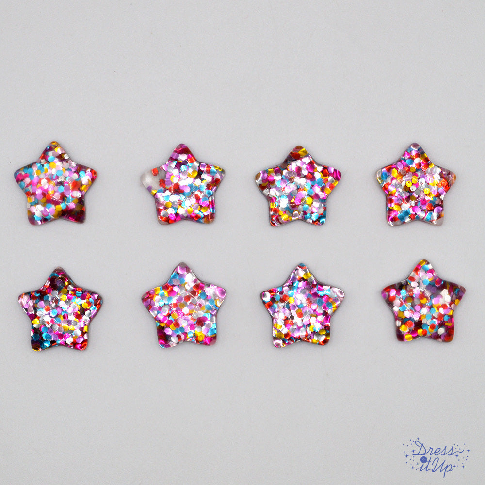 Starbrites Shimmery Party Celebrate Confetti Filled Stars Embellishments