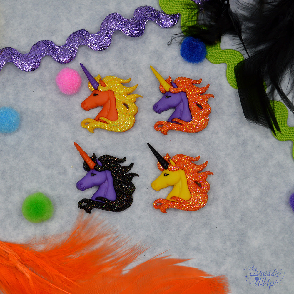 Strange Magic Animal Unicorn Fantasy Halloween Color Inspired Buttons