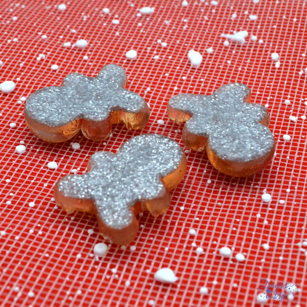 Sugar and Spice Resin Sparkly Gingerbread Holiday Baking Themed Embellishments