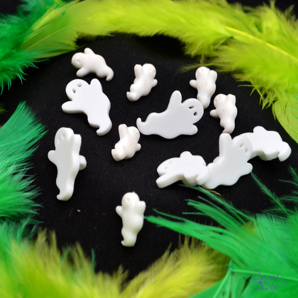 The Boo Crew White Halloween Ghost Embellishments