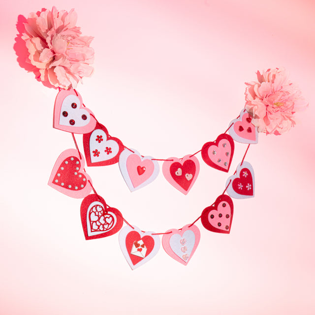 Valentine Heart Craft Kit – Garland Kit or Heart Embellishment Assortment