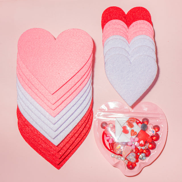 Valentine Heart Craft Kit – Garland Kit or Heart Embellishment Assortment