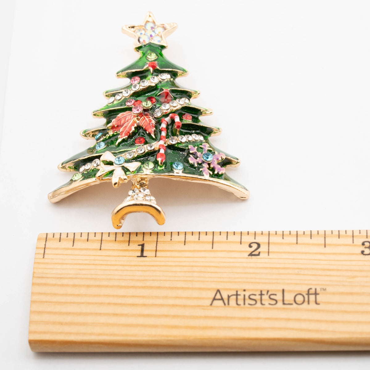 Tinsel & Twinkle Christmas Tree Brooch