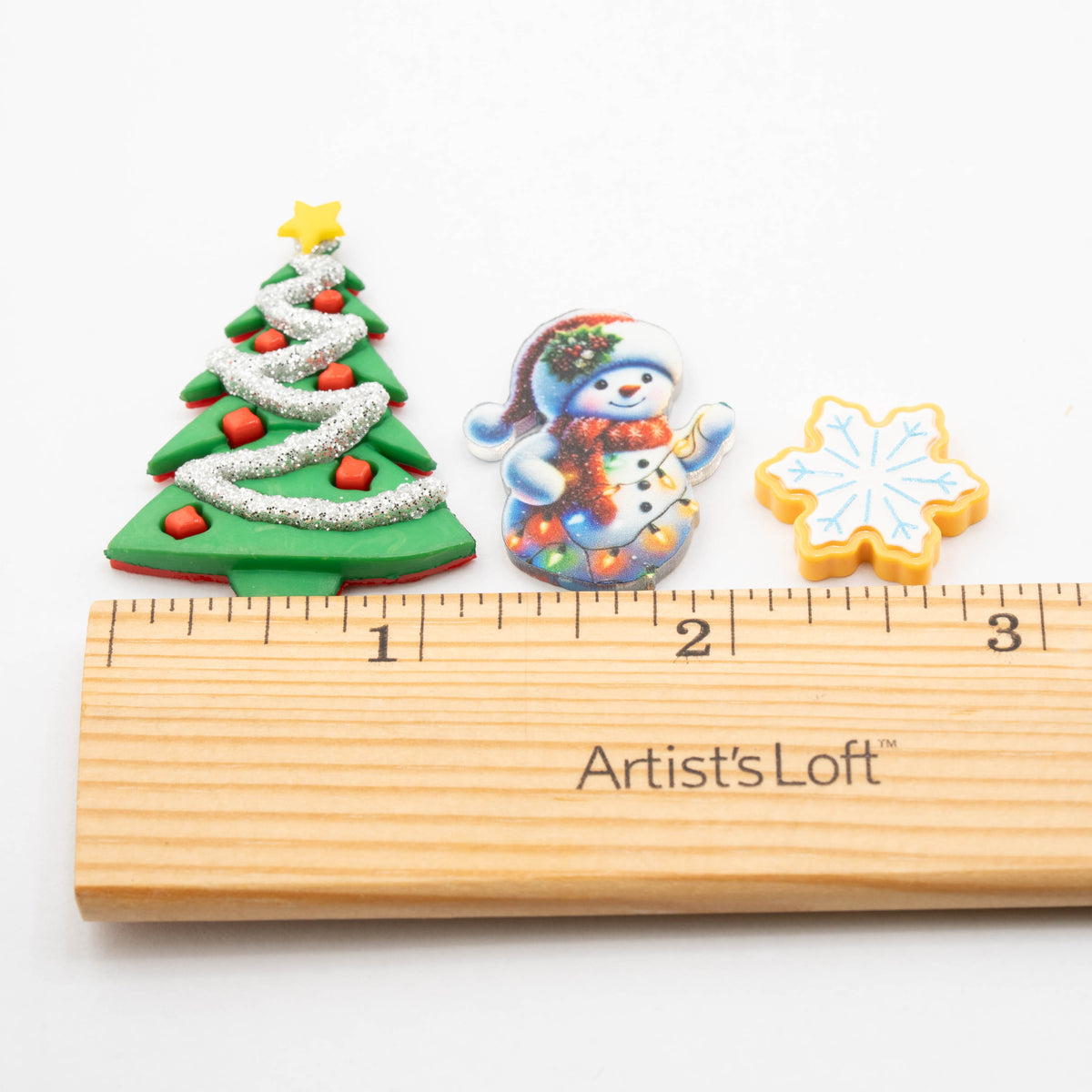 Snowman & Sweets Christmas Flatback Craft Embellishments